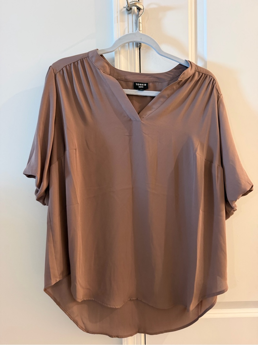 Torrid Mauve V-Neck Dolman Sleeve Blouse